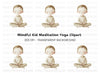 Meditating Boy Serenity Clipart Bundle