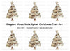Musical Christmas Tree Clipart Bundle