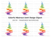 Spiral Rainbow Feather Tower Clipart Bundle
