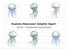 Colorful Jellyfish Clipart Bundle