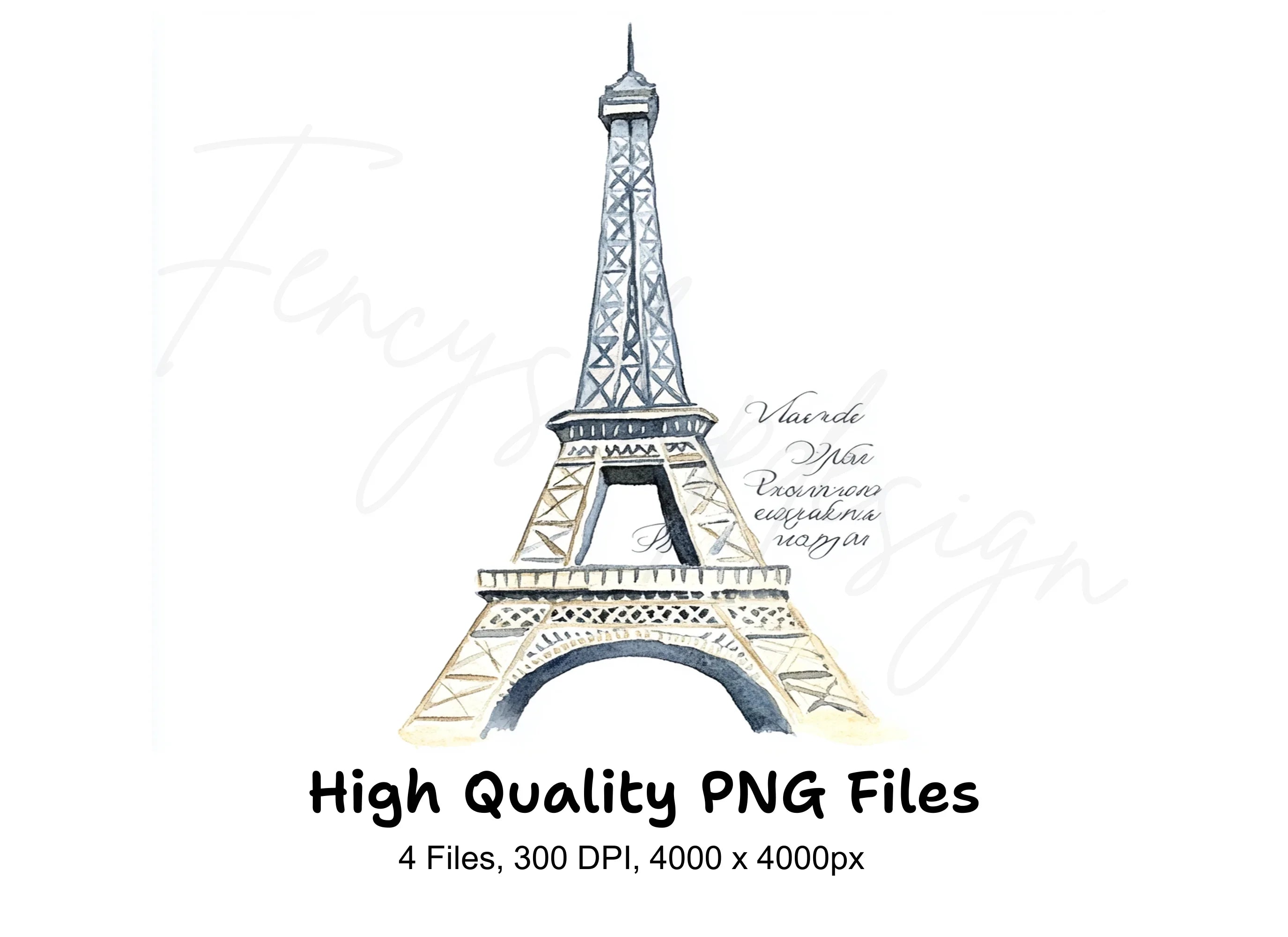 Eiffel Tower Clipart Bundle