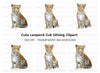Sitting Leopard Clipart Bundle