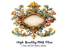 Ornate Floral Frame Clipart Bundle