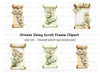 Floral Scroll Border Clipart Bundle