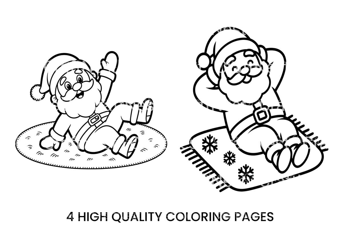 Relaxing Santa Claus Coloring Books Coloring Books