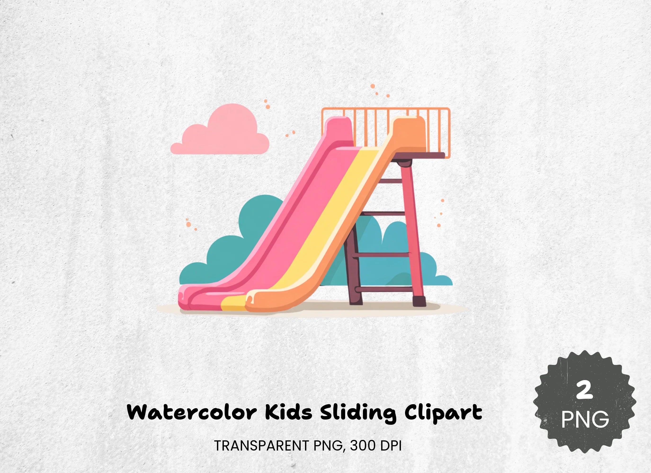 Kids Sliding Clipart Bundle - CraftNest - Digital Crafting and Art