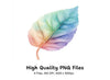 Rainbow Leaves Clipart Bundle