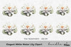 Elegant White Water Lily Clipart Bundle