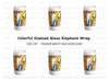 Colorful Stained Glass Elephant Clipart Bundle