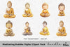 Meditating Buddha Clipart Bundle