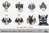 Whimsical Bat Floral Accents Clipart Bundle