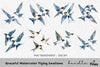 Graceful Flying Swallows Clipart Bundle