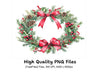 Christmas Wreath Clipart Bundle