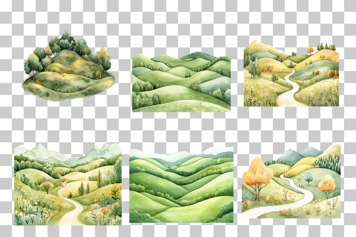 Enchanted Storybook Landscape Clipart Bundle - CraftNest - Digital Crafting and Art