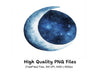 Night Sky Moon Clipart Bundle
