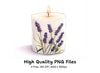 Elegant Lavender Scented Candle Clipart Bundle