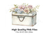 Shabby Chic Flower Box Clipart Bundle