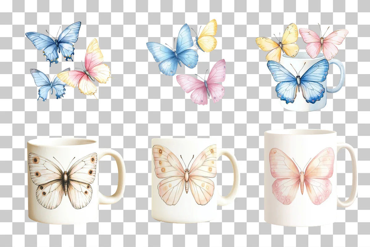 Butterfly Wrap Designs Mug Bundle - CraftNest - Digital Crafting and Art