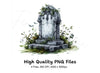 Spooky Gravestone Clipart Bundle