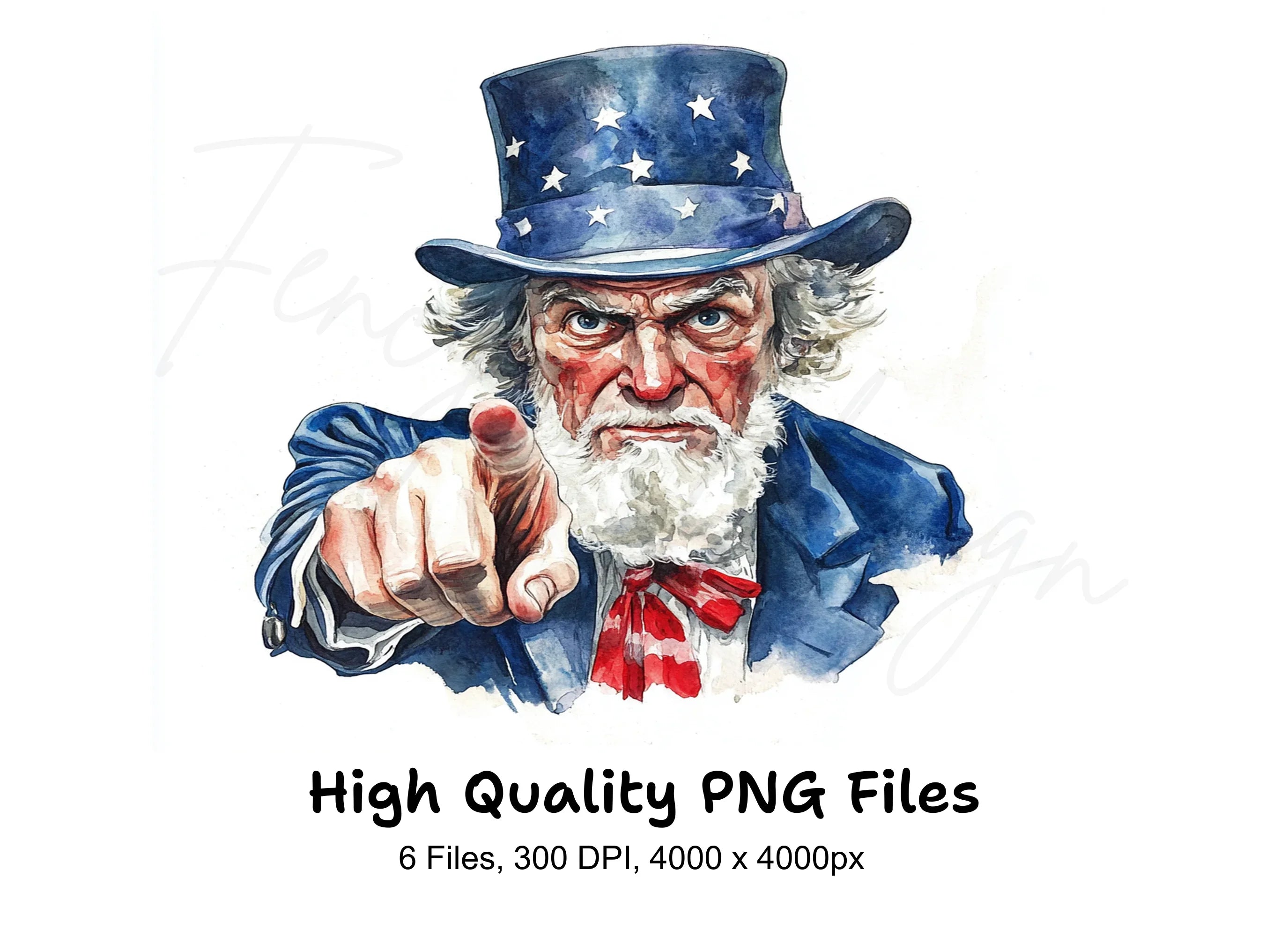 Uncle Sam Pointing Clipart Bundle