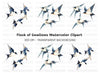 Flying Swallows Clipart Bundle
