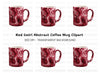 Red Marble Swirl Coffee Clipart Bundle