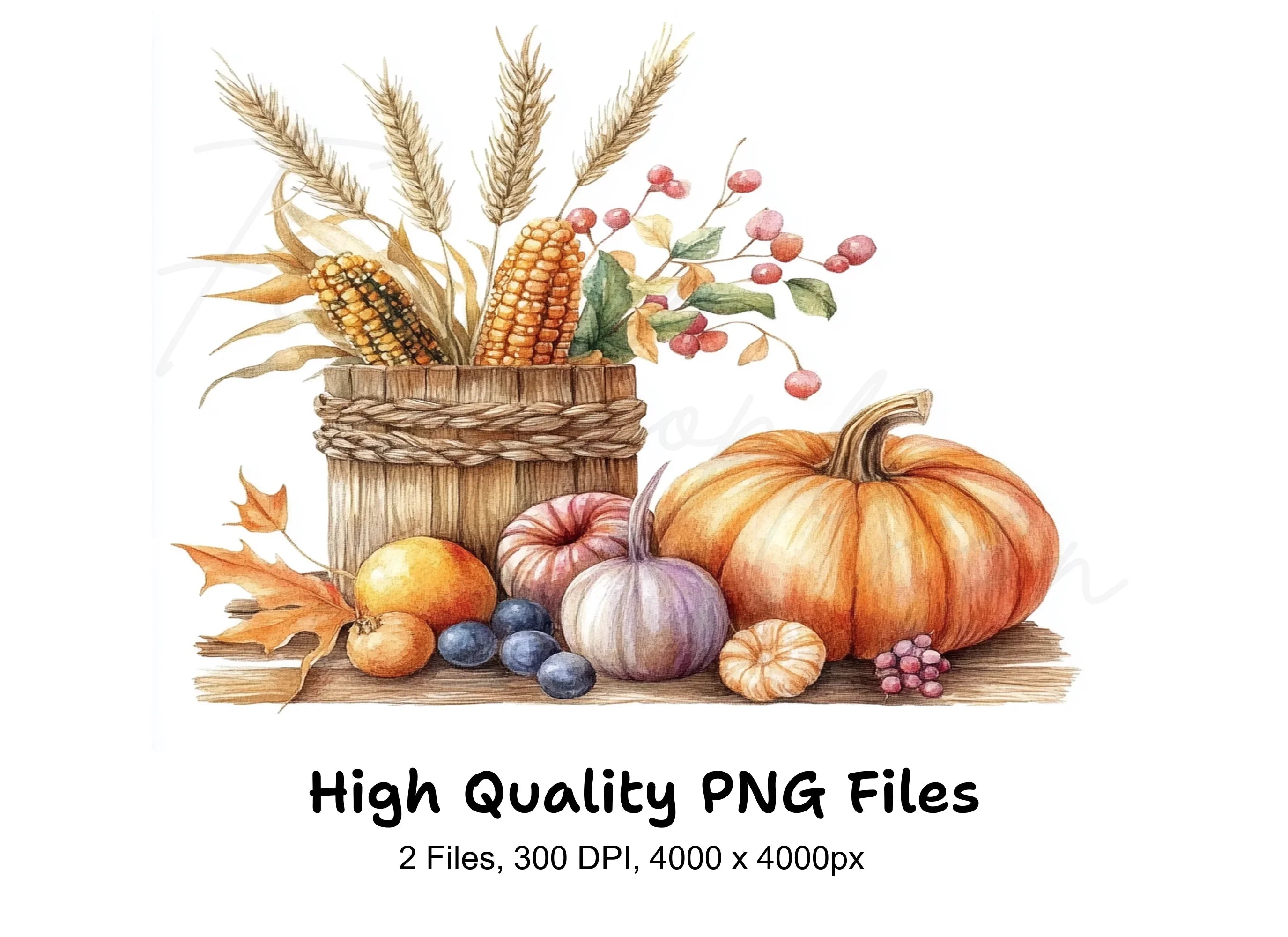 Autumn Harvest Picnic Clipart Bundle