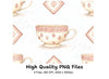 Boho Chic Teacups Clipart Bundle