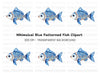 Decorative Blue Fish Clipart Bundle