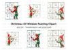 Christmas Elf Window Faces Clipart Bundle