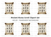 Ancient Scroll Mysterious Symbols Clipart Bundle
