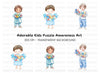 Kids Puzzle Pieces Clipart Bundle