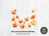 Autumn Leaves Clipart Bundle - Fall Border Designs