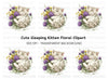 Sleeping Kitten in Wildflower Bouquet Clipart Bundle