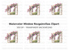 Open Window with Bougainvillea Clipart Bundle