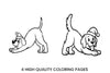 Christmas Puppy Playtime Coloring Books