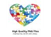 Puzzle Heart Clipart Bundle