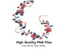 Elegant Red Floral Wreath with Ribbon Clipart Bundle