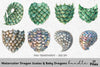 Dragon Scales Baby Dragons Clipart Bundle