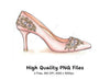 Elegant Pink Embellished High Heels Clipart Bundle