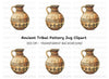 Tribal Patterned Earthenware Jug Clipart Bundle