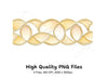 Elegant Golden Swirls Borders Clipart Bundle