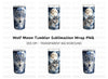 Mystical Wolf Moon Tumbler Clipart Bundle