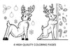 Cute Reindeer Winter Wonderland Coloring Books