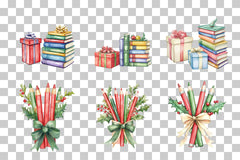 Holiday Reading & Winter Study Clipart Bundle - CraftNest - Digital Crafting and Art