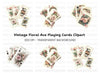 Floral Ace Playing Cards Clipart Bundle