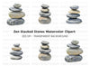 Hand Painted Rock Stacks Clipart Bundle