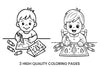 Children Drawing Christmas Pictures Coloring Books