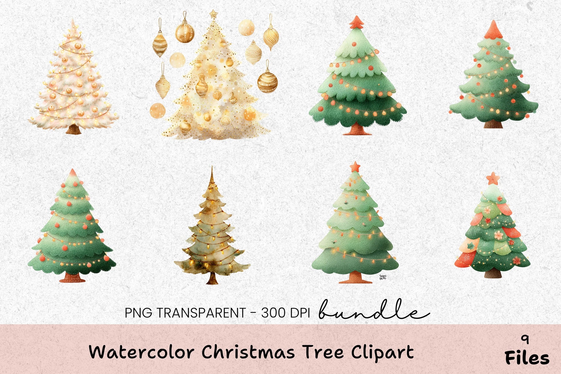 Christmas Tree Clipart Bundle - CraftNest - Digital Crafting and Art