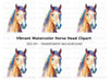 Vibrant Horse Head Clipart Bundle